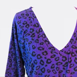 Torrid Purple Leopard Top Animal Print